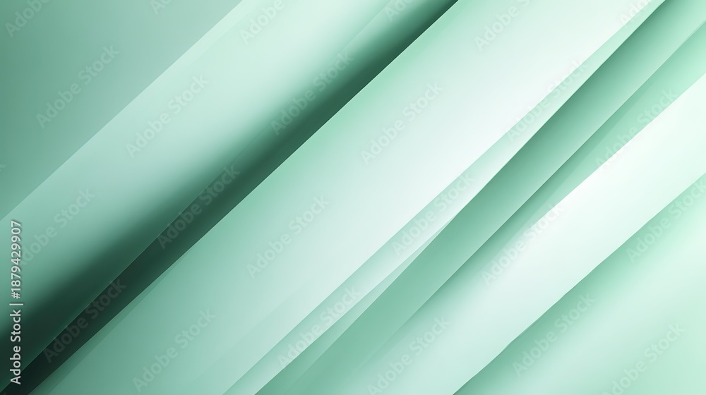 Obraz premium Minimal Mint Green Diagonal Stripes Abstract Background