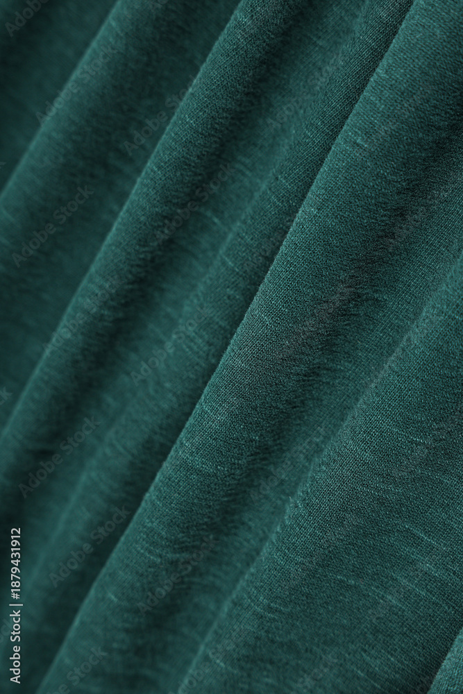 Fototapeta premium Green cotton fabric as background