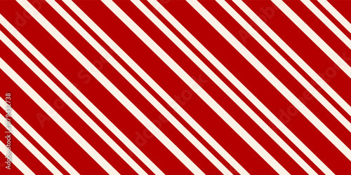 Christmas Seamless Vector Pattern. Contain candy cane stripes in red and cream colors. Great for wrapping paper and wallpapers.eps,10