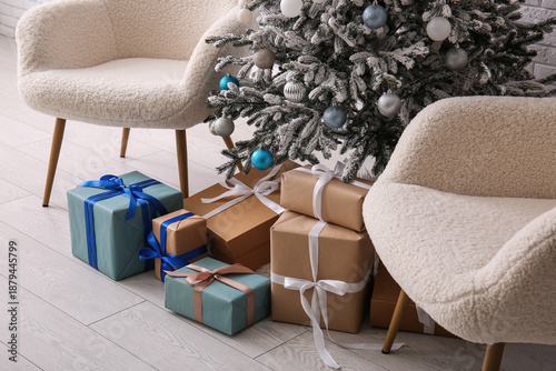 Gift boxes under Christmas ...