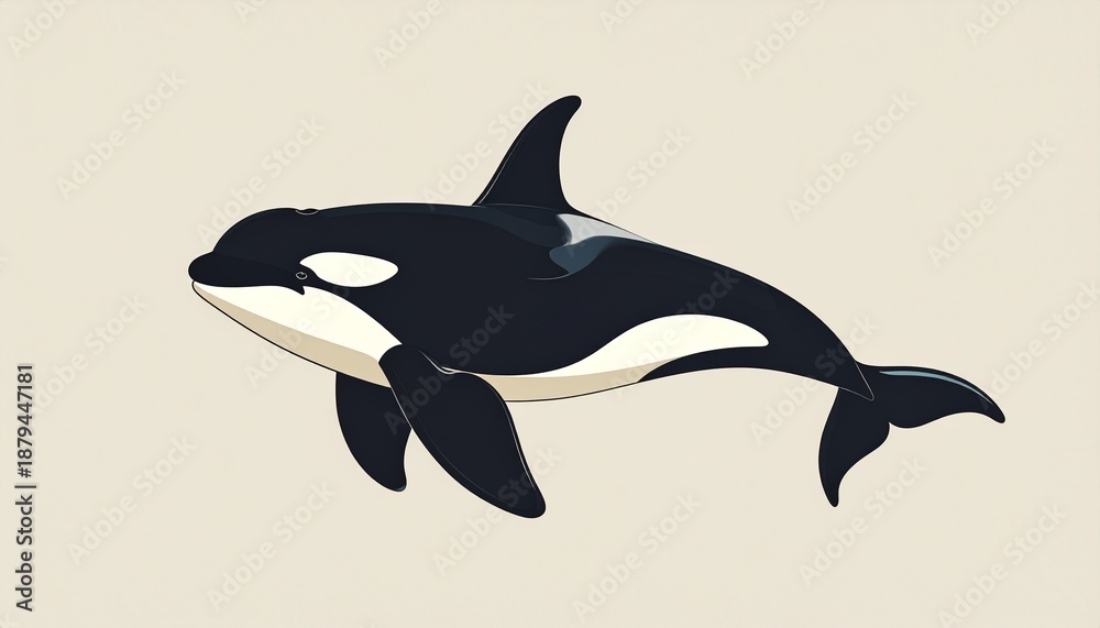 Obraz premium Orca Killer Whale Illustration