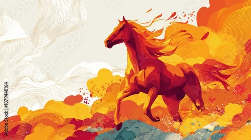 happy 2026 new year, fire horse chinese new year