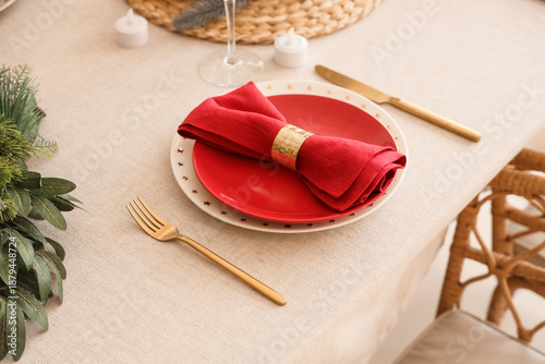 Elegant christmas table set...