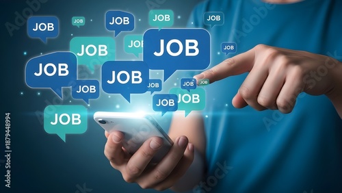 Searching for job opportunities on a mobile device