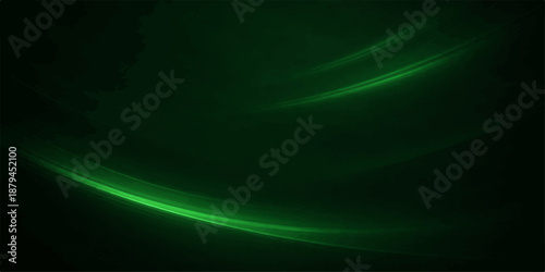 Abstract green background featuring a flowing blue wave design with a glowing fractal texture and purple light energy curves over a dark motion backdrop pattern
