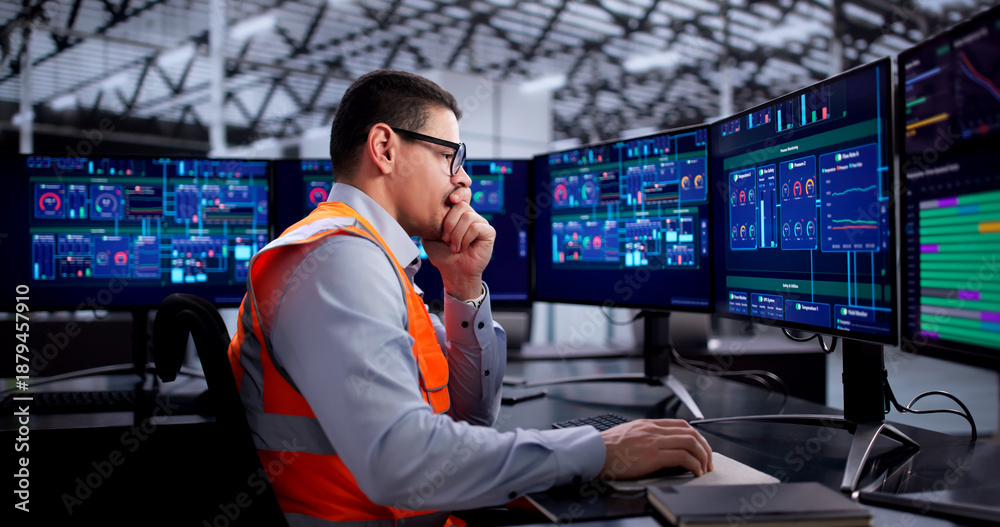 Φωτογραφία Stressed Engineer Struggling With Faulty Automation