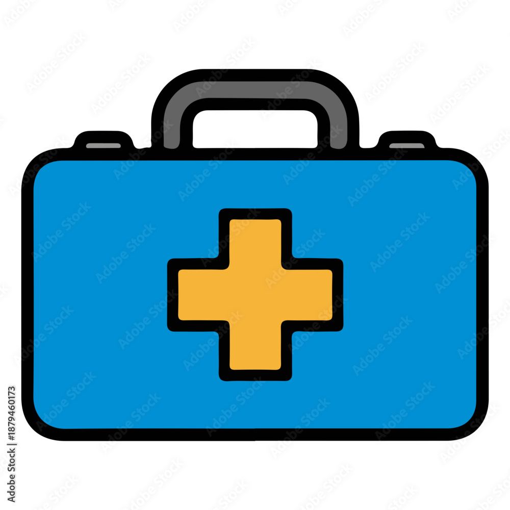 Obraz premium Blue First Aid Kit