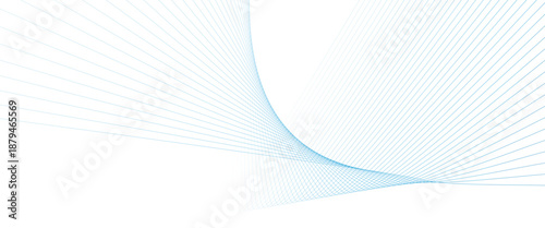 Vector blue futuristic tech line curve flow with flowing technology concept