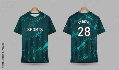 Modern Esports Style Soccer Jersey with Neon Effects
