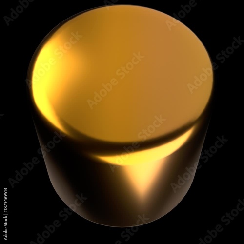 Abstract Golden Circle with Luminous Yellow Arc on Black Background, a Modern Digital Design Element