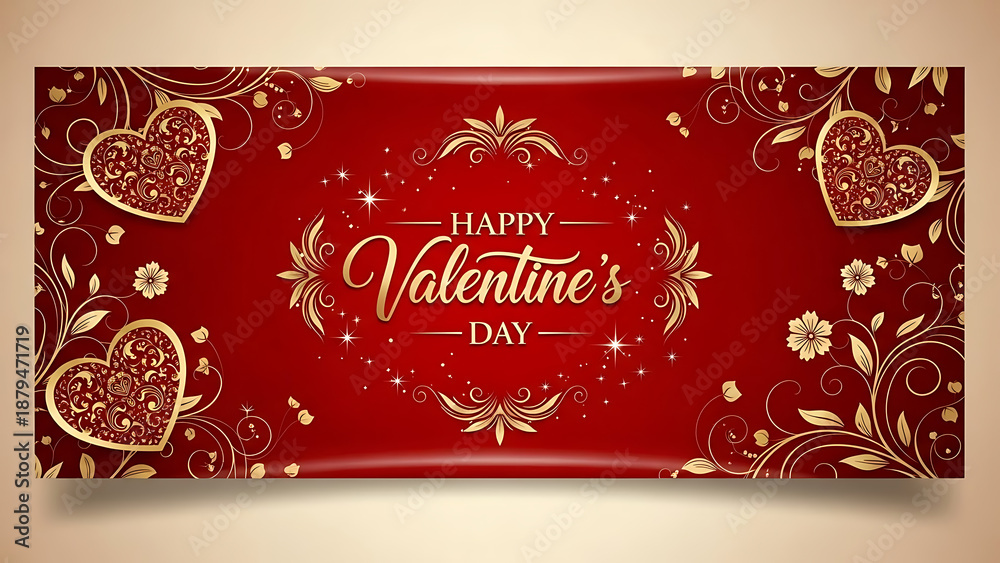 Naklejka premium Happy valentine's day card