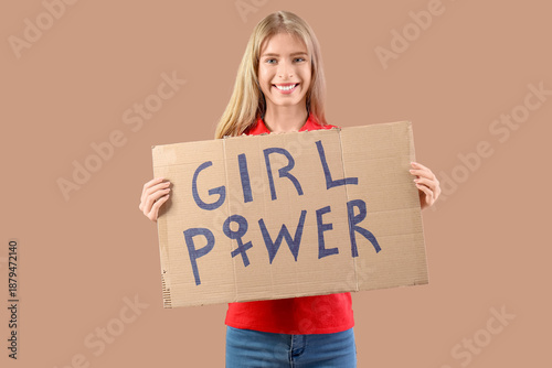 Beautiful young happy woman...