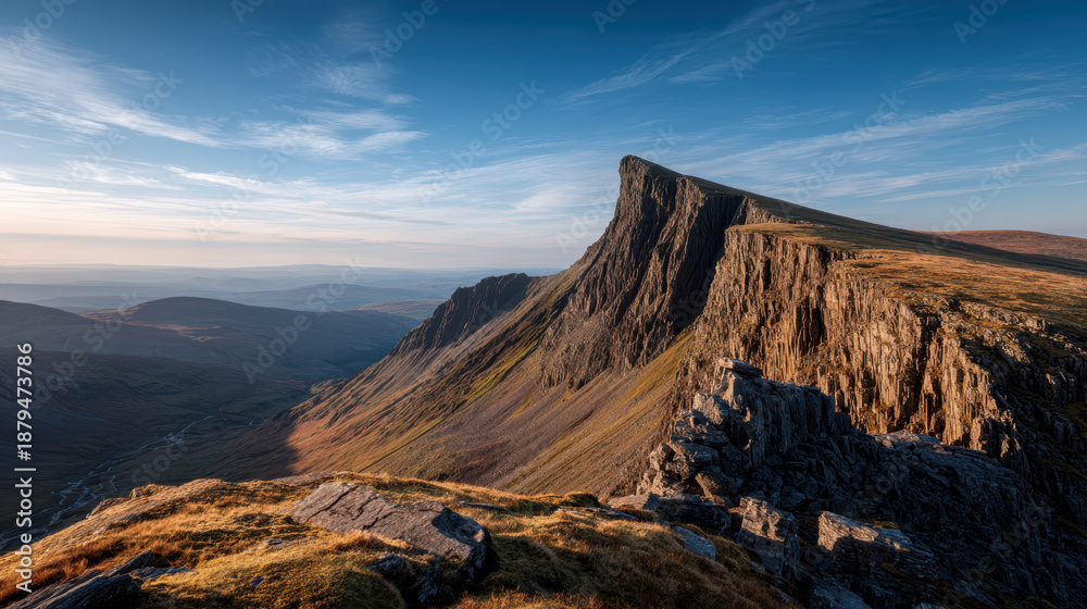 Fototapeta premium Dramatic Mountain Ridge at Sunrise