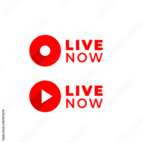 live now webinar or broadcasting symbol design