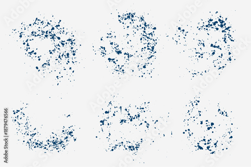 collection of watercolor stain texture element design