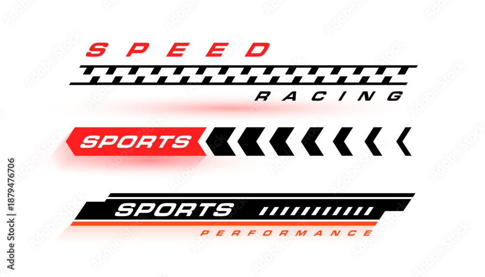 Obraz premium set of lower third speed bar titles in sports theme