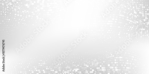 Rectangle dot foil background with metal mirror texture. Chrome gradient surface with light gloss simple art