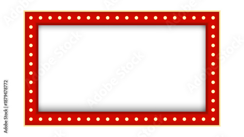 Vintage sign red marquee banner board