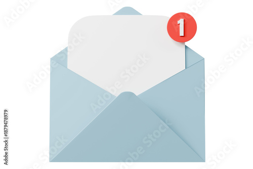 Free Download 3d email notification icon. new message concept. minimal cartoon envelope badge confetti for web app interface. isolated on white transparent background. 3d render. - GFXLoad