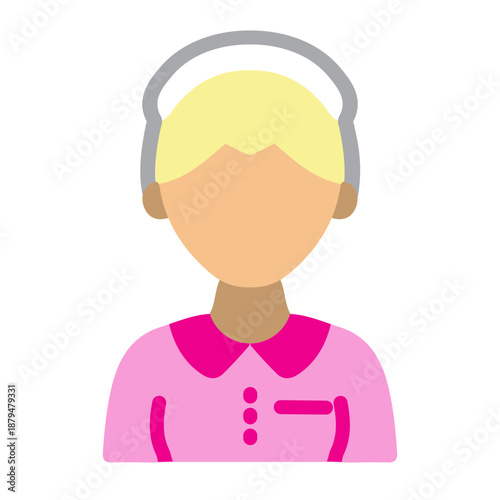 Hotel Maid Vector Flat Icon Design