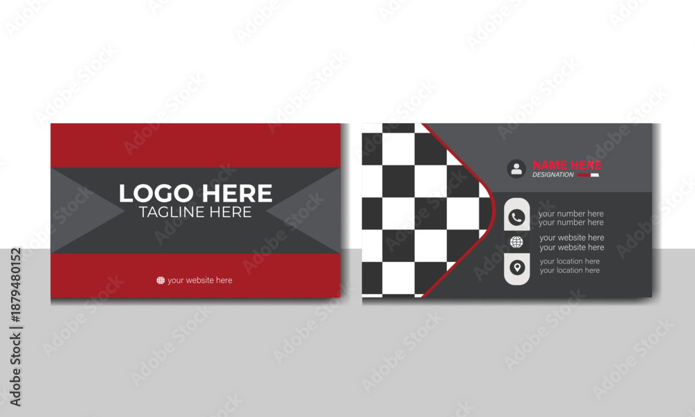 Naklejka premium Modern Professional Business Card Design Template Creative Corporate Business Card Design Template Clean Minimal Business Card Design for Branding