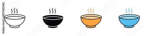 Hot Bowl icon vector. food, drink, and warmth symbol. vector illustration.