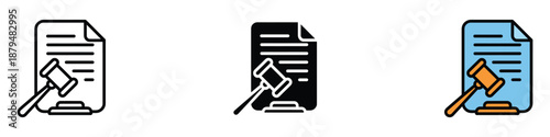 Court decision icon vector. justice, law, and court proceedings symbol. vector illustration.