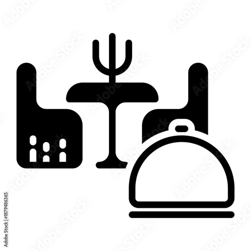 dining room icon, glyph icon style