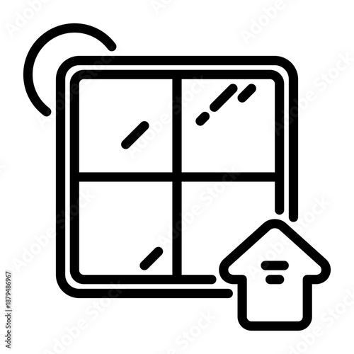 Window icon, line icon style