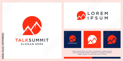 talk summit logo design for big communication.