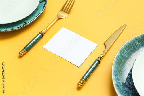 Composition with blank card...