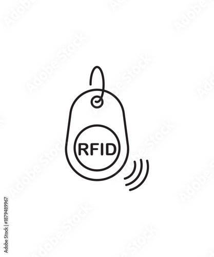 RFID icon, vector best line icon.