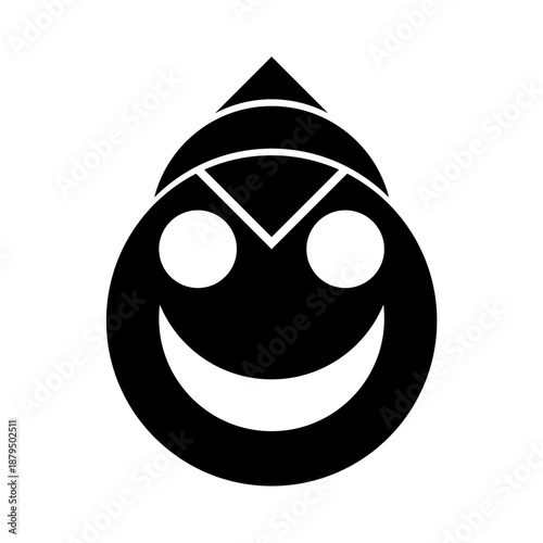 Hellowin logo minimalist and elegant black and white