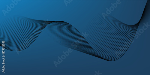 Futuristic technology background.Blue line wave light screen abstract illustration.