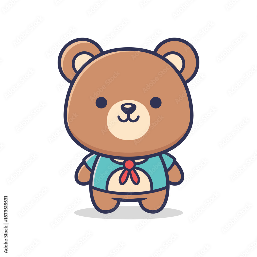 Obraz premium Adorable Cartoon Bear Character Illustration