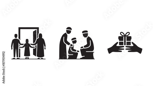 Vector Illustration Of People In Various Acts Of Kindness And Healthcare For Charity And Medical Concept