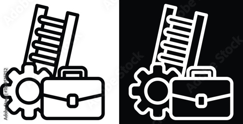 career Two-tone version in black and white background