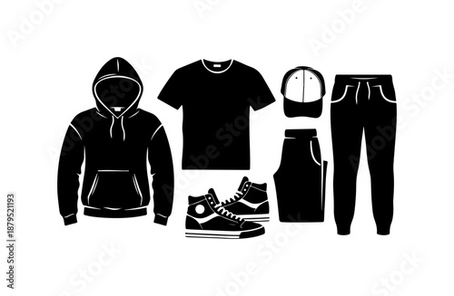 Athletic Outfit with Hoodie and Sneakers