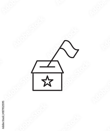 vote icon, vector best line icon.