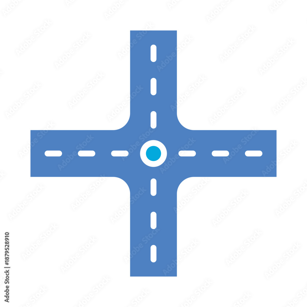 Obraz premium Road Intersection Icon