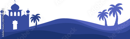 Blue Mosque Desert Banner