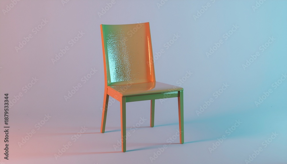 Fototapeta premium View of a Low-Poly 3D Rendered Object. Retro / Nostalgia / Time Warp. digital of a common object rendered in a stark low-poly 3D style with visible sharp geometric faces and flat shading. 