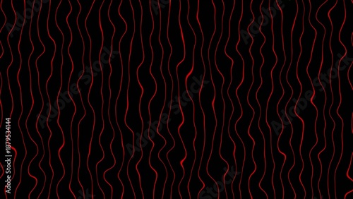 Obraz na plátně Red wavy lines forming a continuous sinuous pattern on a Generate title without using the word Title: before it