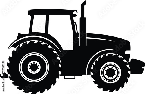 Collection of agricultural tractor vector illustrations for farming and agribusiness isolated on white background