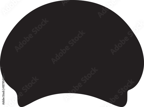 Bonnet Cap in silhouette white background.