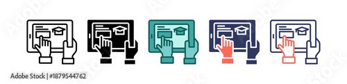 E Learning multiple icon
