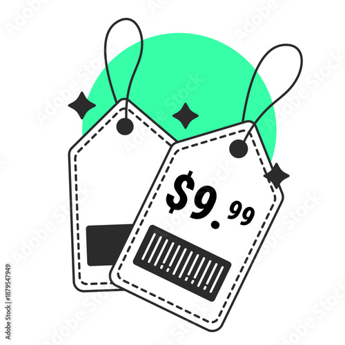 price tag  illustration for application design and ecommerce website design needs