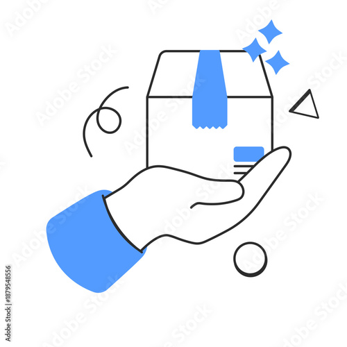 package arrived  illustration for application design and ecommerce website design needs