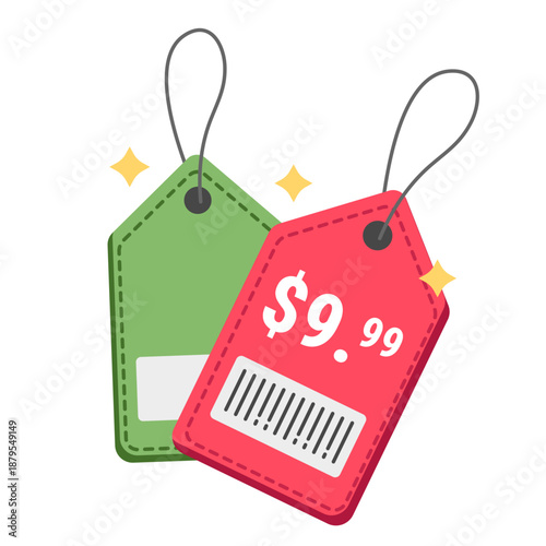 price tag  illustration for application design and ecommerce website design needs