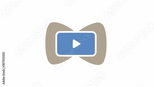 Play button icon on screen.